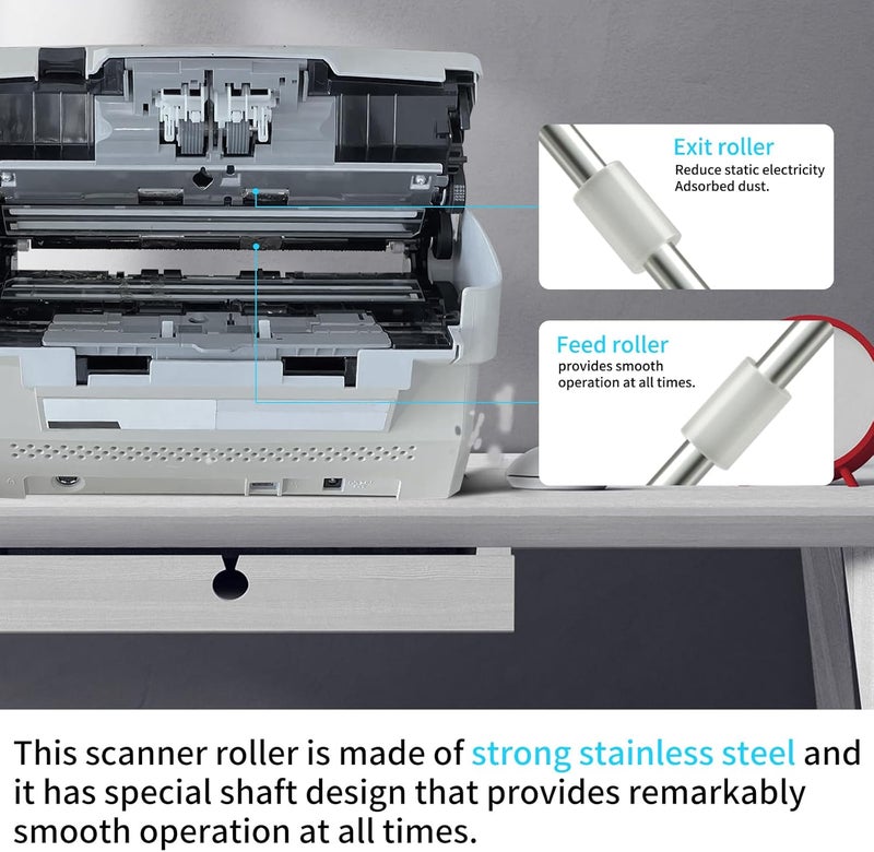 LIENIAO PA03630-Y215 PA03630-G205 Scanner Exit & Feed Roller for Fujitsu Fi-6130 Fi-6140z Fi-6230z Fi-6240z Fi-6140 Fi-6230 Fi-6130z PA03540-Y075 Fi-6130 Scanner Replacement Roller Kit (1) - Image 4